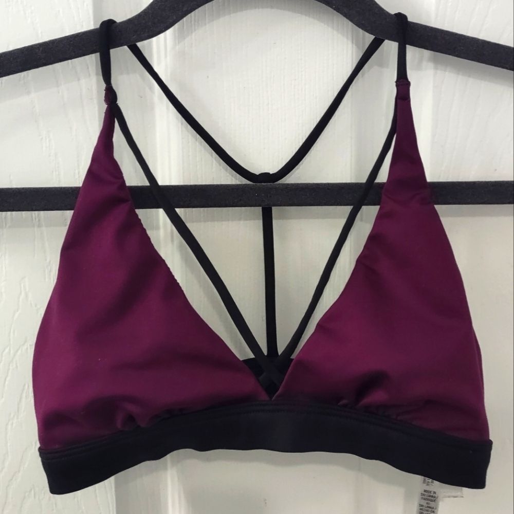 Victoria Sport Eggplant Purple Triangle Minimalist Sports Bra Size XS - Picture 8 of 9